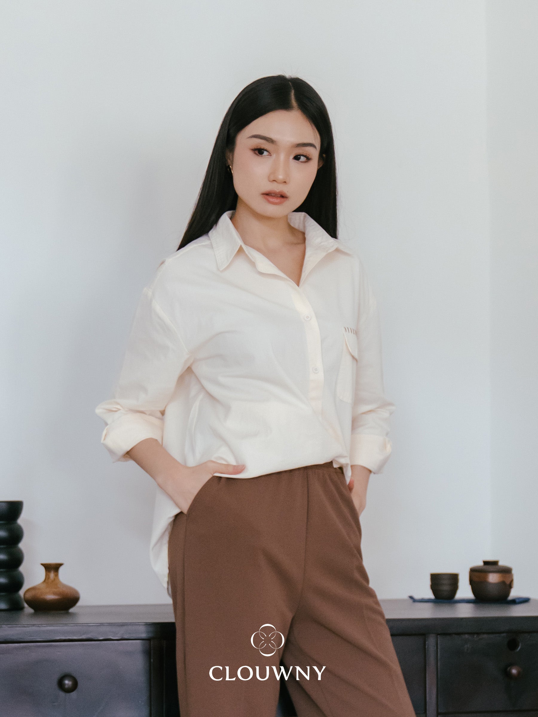 Travis Pocket Shirt - Broken White